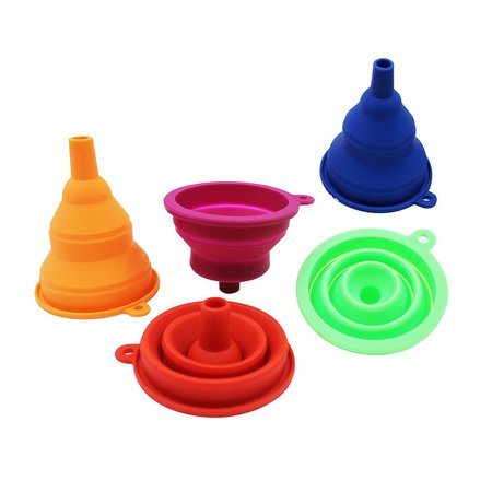 DIAMOND VISIONS Assorted 4 in. H Silicone Extendable Funnel 11-1512